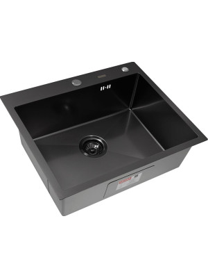 Кухонная мойка Arfeka Eco AR 60x50 Black PVD Nano Decor Volcanic Rock