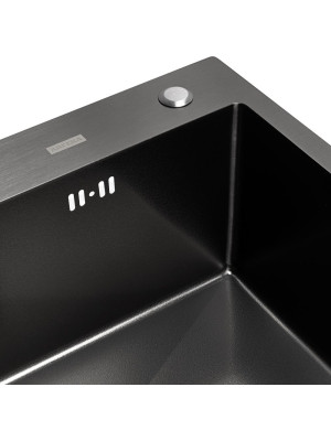 Кухонная мойка Arfeka Eco AR 60x50 Black PVD Nano Decor Volcanic Rock покрытие