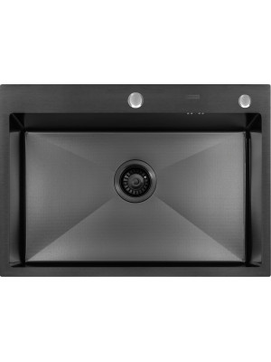 Кухонная мойка Arfeka Eco AR 70x50 Black PVD Nano Decor Millet Grains