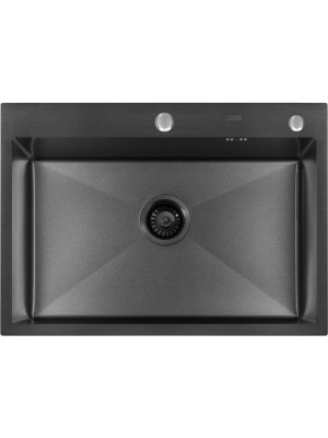Кухонная мойка Arfeka Eco AR 70x50 Black PVD Nano Decor Volcanic Rock