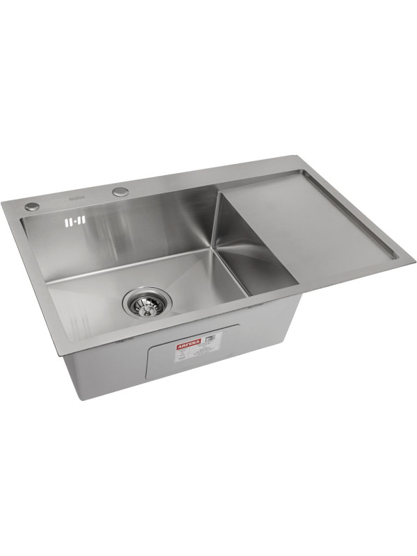 Кухонная мойка Arfeka Eco AR 78x50 L Satin сбоку
