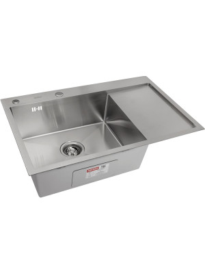 Кухонная мойка Arfeka Eco AR 78x50 L Satin сбоку