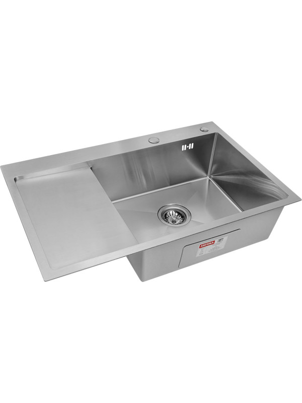 Кухонная мойка Arfeka Eco AR 78x50 R Satin сбоку