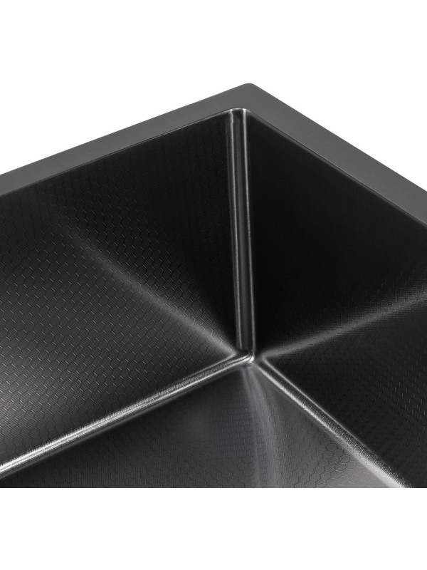 Кухонная мойка Arfeka Eco AR 45x50 (комплект коландер F+дозатор) Black Decor покрытие