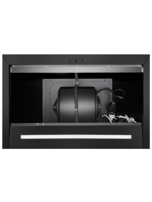 Вытяжка Maunfeld Berk 60 Black anthracite снизу без решетки
