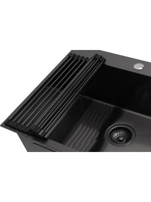 Кухонная мойка Arfeka Eco AR 50x50 (комплект роллер-мат+дозатор) Black  роллер близко