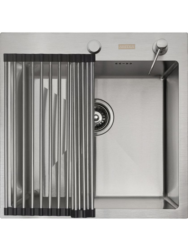 Кухонная мойка Arfeka Eco AR 50x50 (комплект роллер-мат+дозатор) Satin сверху