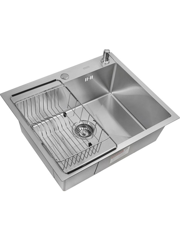 Кухонная мойка Arfeka Eco AR 60x50 (комплект коландер F+дозатор) Satin