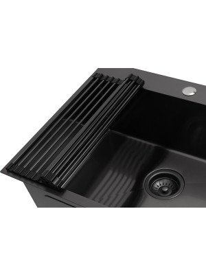 Кухонная мойка Arfeka Eco AR 60x50 (комплект роллер-мат+дозатор) Black Decor Millet Grains роллер-мат