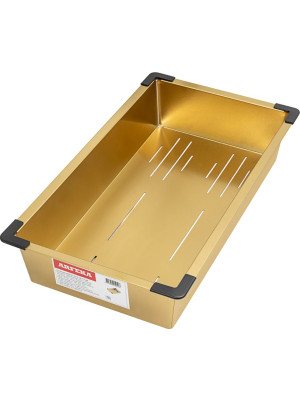 Кухонная мойка Arfeka Eco AR 70x50 (комплект коландер G+дозатор) Gold Decor коландер