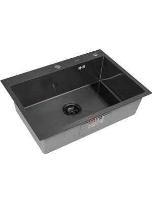 Кухонная мойка Arfeka Eco AR 70x50 (комплект коландер+дозатор) Black