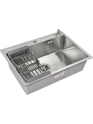 Кухонная мойка Arfeka Eco AR 70x50 (комплект коландер+дозатор) Satin