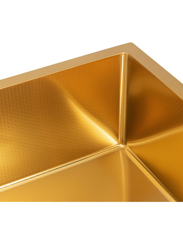 Кухонная мойка Arfeka Eco AR 70x50 (комплект коландер+дозатор) Gold Decor покрытие