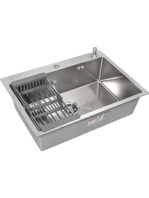 Кухонная мойка Arfeka Eco AR 70x50 (комплект коландер+дозатор) Satin Decor Millet Grains
