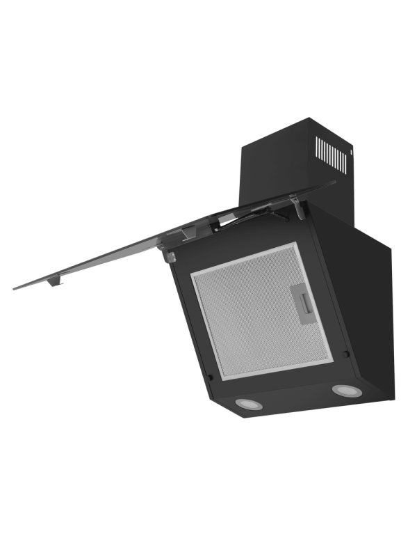 Вытяжка Maunfeld Dream 60 Push Glass Black с открытой крышкой
