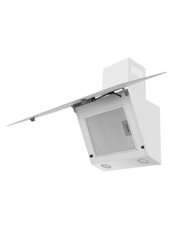 Вытяжка Maunfeld Eagle 850 90 Glass White с открытой крышкой