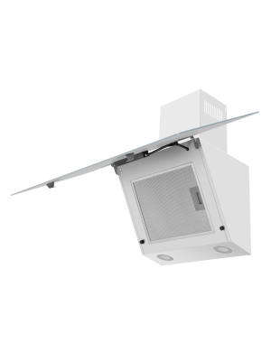 Вытяжка Maunfeld Eagle 850 90 Glass White с открытой крышкой