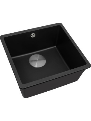 Кухонная мойка ZorG Fast 44 Premium black metallic сбоку