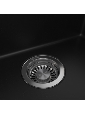 Кухонная мойка ZorG Fast 44 Premium black metallic слив