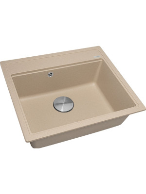 Кухонная мойка ZorG Rock 60 Premium beige сбоку