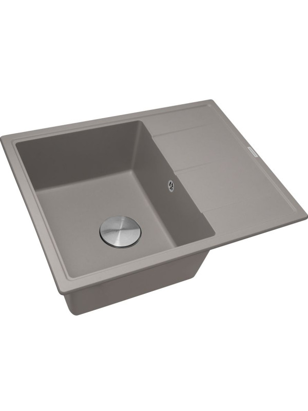 Кухонная мойка ZorG Rock 65 Premium alumetallic сбоку