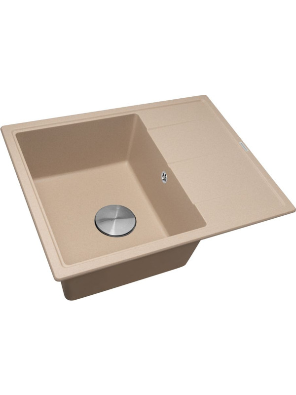 Кухонная мойка ZorG Rock 65 Premium beige сбоку