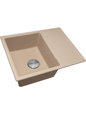 Кухонная мойка ZorG Rock 65 Premium beige сбоку