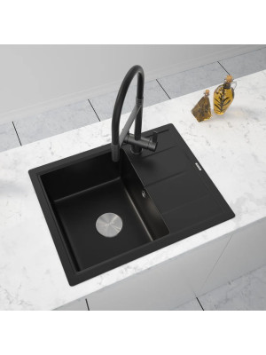 Кухонная мойка ZorG Rock 65 Premium black metallic интерьер