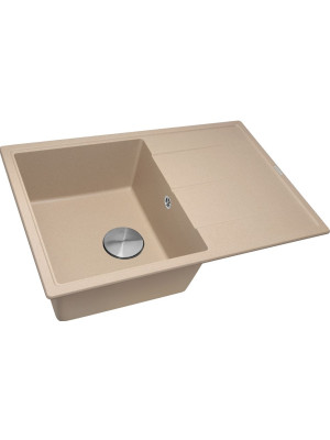 Кухонная мойка ZorG Rock 78 Premium beige сбоку