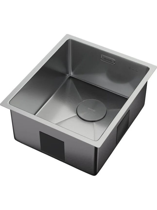 Кухонная мойка ZorG Zerox 38 U / IF Steel сбоку