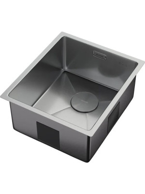 Кухонная мойка ZorG Zerox 38 U / IF Steel сбоку