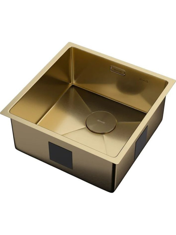 Кухонная мойка ZorG Zerox 44 U / IF PVD Gold сбоку