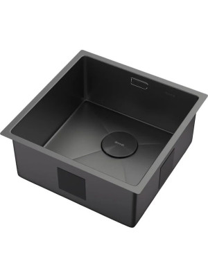 Кухонная мойка ZorG Zerox 44 U / IF Zurinox PVD Gunblack сбоку