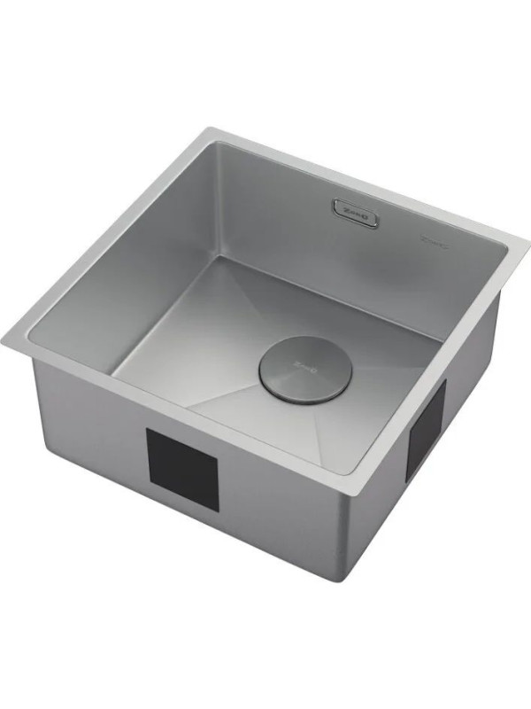 Кухонная мойка ZorG Zerox 44 U / IF Zurinox Steel сбоку