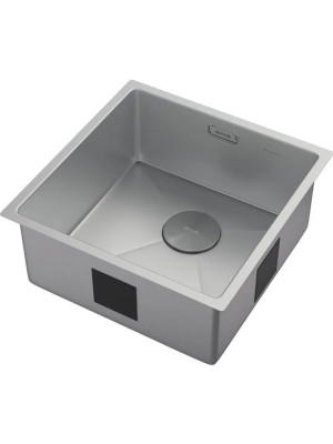 Кухонная мойка ZorG Zerox 44 U / IF Zurinox Steel сбоку