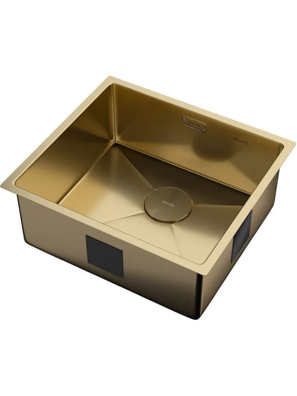 Кухонная мойка ZorG Zerox 49 U / IF PVD Gold сбоку