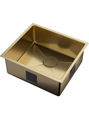 Кухонная мойка ZorG Zerox 49 U / IF PVD Gold сбоку