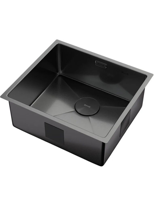 Кухонная мойка ZorG Zerox 49 U / IF PVD Gunblack сбоку