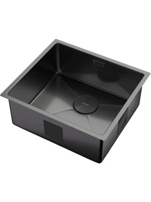 Кухонная мойка ZorG Zerox 49 U / IF PVD Gunblack сбоку