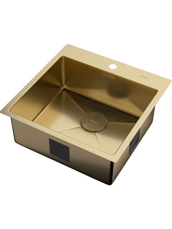 Кухонная мойка ZorG Zerox 51 IF PVD Gold сбоку