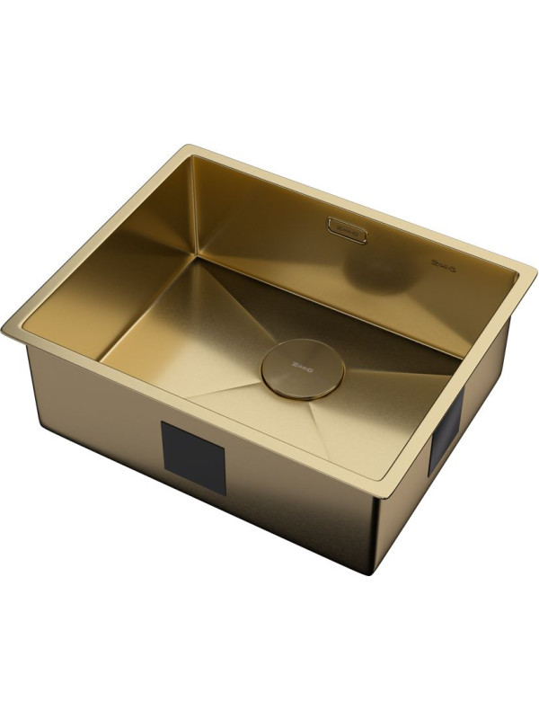 Кухонная мойка ZorG Zerox 54 U / IF PVD Gold сбоку