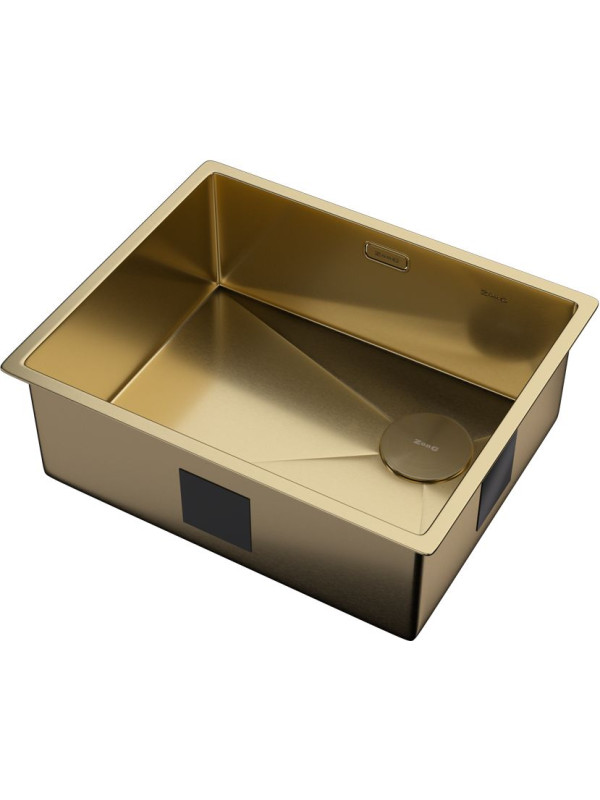 Кухонная мойка ZorG Zerox 54 U / IF Side SF PVD Gold сбоку
