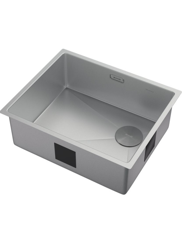 Кухонная мойка ZorG Zerox 54 U / IF Side SF Zurinox Steel сбоку