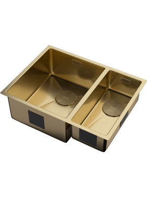 Кухонная мойка ZorG Zerox 58-2 U / IF-R PVD Gold сбоку