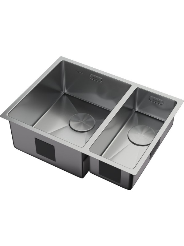 Кухонная мойка ZorG Zerox 58-2 U / IF-R Steel сбоку