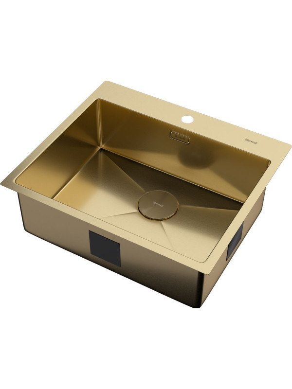 Кухонная мойка ZorG Zerox 59 IF PVD Gold сбоку