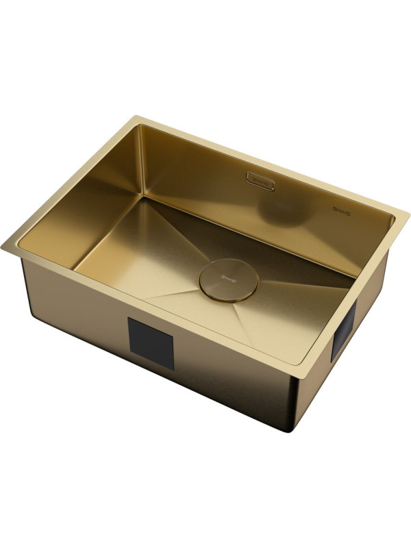 Кухонная мойка ZorG Zerox 59 U / IF PVD Gold сбоку