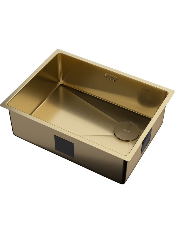 Кухонная мойка ZorG Zerox 59 U / IF Side SF PVD Gold сбоку