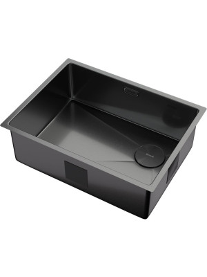 Кухонная мойка ZorG Zerox 59 U / IF Side SF PVD Gunblack сбоку