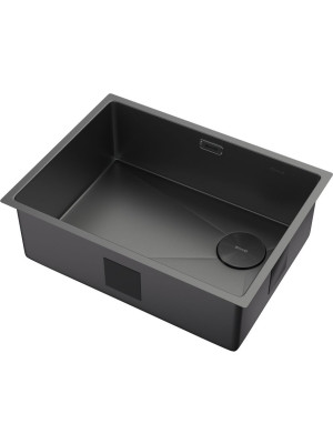 Кухонная мойка ZorG Zerox 59 U / IF Side SF Zurinox PVD Gunblack сбоку